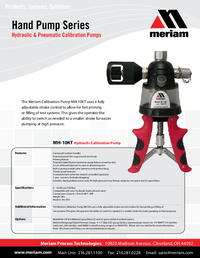 Thumbnail of document Data Sheet - MP100KT 100 PSIG Calibration Pump Kit